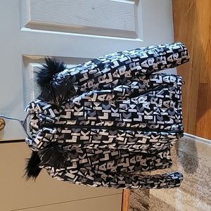 Karl Lagerfeld Paris Printed Hooded Jacket Small